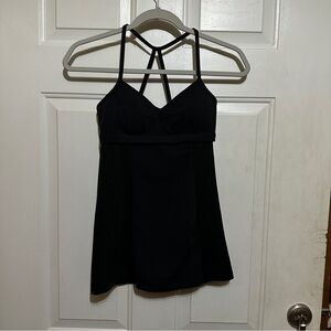 Lululemon Bend & Flow Yoga Tank Womens Small‎ Black Bra Training Luon